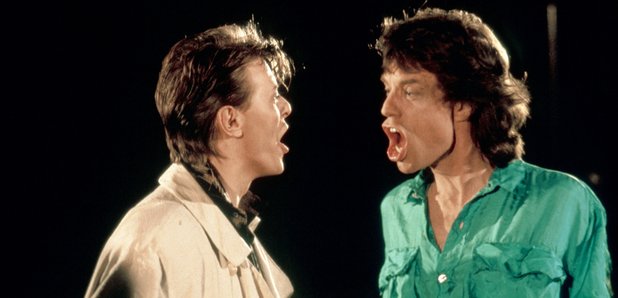 David Bowie and Mick Jagger