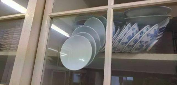 Stressful picture of plates